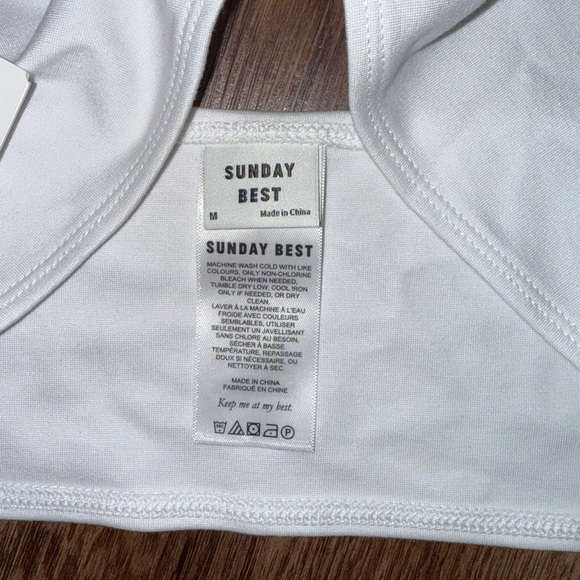 Aritzia Sunday Best White Bra Top - Picture 3 of 4
